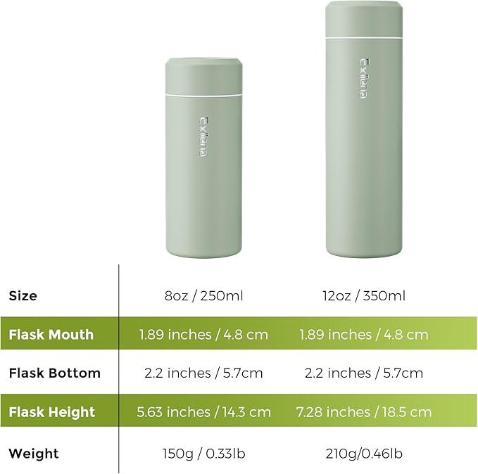 【Upgraded】Exllena Small Insulated Water Bottle 12 oz/350ml– Mini Insulated - Image 6