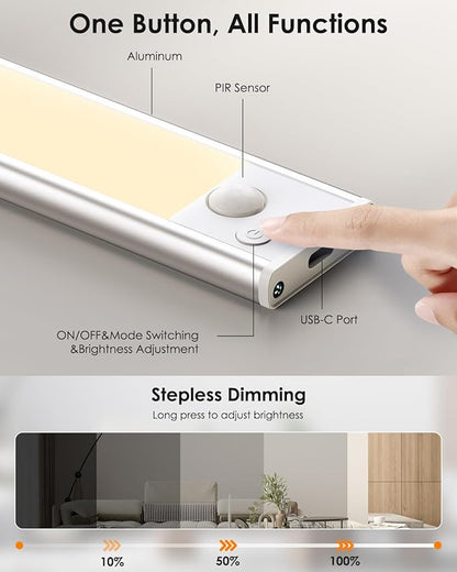 5 Pack Under Cabinet Lights, Upgraded 2500mAh Under Cabinet Lighting Wireless - Image 5