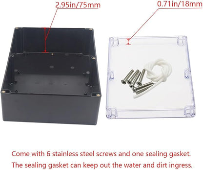 Project Box IP65 Waterproof Junction Box ABS Plastic Black Electrical Boxes DIY - Image 4