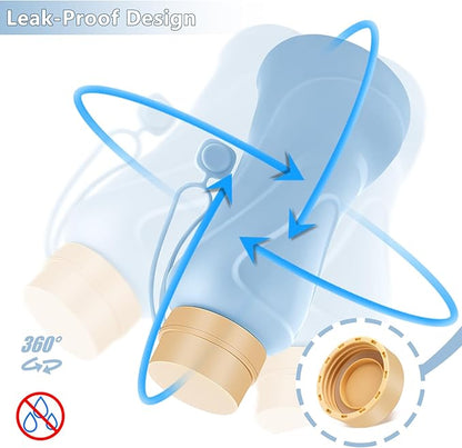 Collapsible Water Bottles 2 Pack, Leak Proof, Reuseable BPA Free Silicone - Image 4
