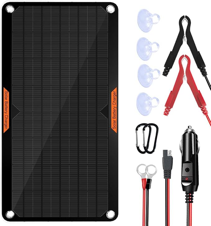 OYMSAE12V Solar Battery Charger ，10W Waterproof Solar Battery Maintainer by OYMSAE
