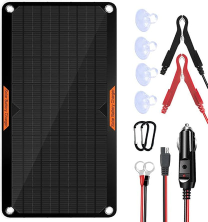 OYMSAE12V Solar Battery Charger ，10W Waterproof Solar Battery Maintainer by OYMSAE