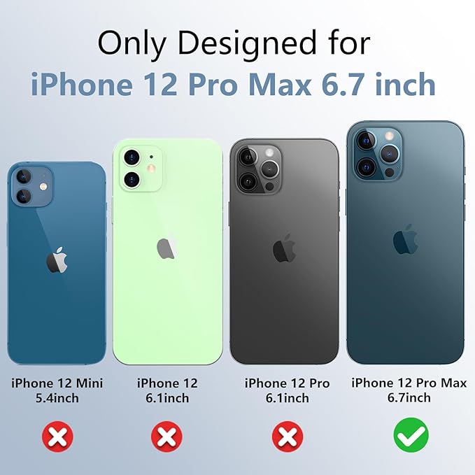SPIDERCASE Deigned for iPhone 12 Pro Max Case, Slim Shockproof Phone Cases - Image 2