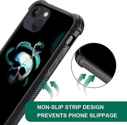 for iPhone 14 Plus Case, Skeleton Winding Snake Pattern Graphic Design Girl Boy - Image 7