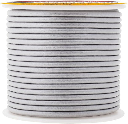 Mandala Crafts Round Genuine Silver Leather Cord - Image 2