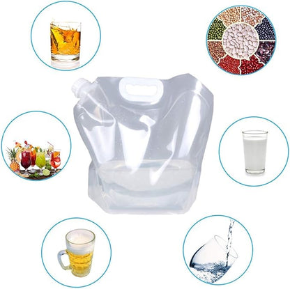 Soddeph Collapsible Water Container Bag, BPA Free Food Grade Clear Plastic - Image 5