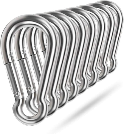 Spring Snap Hooks, 304 Stainless Steel Metal Clip Heavy Duty Rope Connector by Ekunbuy