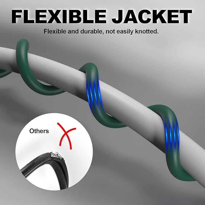 EP 15FT Green Outdoor Extension Cord, 16/3 SJTW Heavy Duty Waterproof, 3 Prong - Image 4