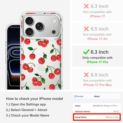 MOSNOVO for iPhone 17 Pro Case | Military Grade 6.6ft Drop Tested | Camera - Image 2