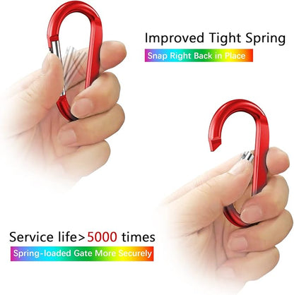 sprookber 3" Carabiner Clip Keychain, D Ring Caribeaner Clip, Key Clip - Image 3