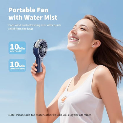 Otlonpe Handheld Misting Fan Portable, Small Personal Hand Held Rechargeable - Image 2