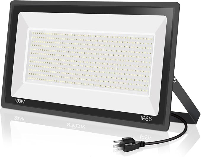 YANYCN 500W LED Flood Light Outdoor, 2750W Equivalent Super Bright FloodLight by YANYCN