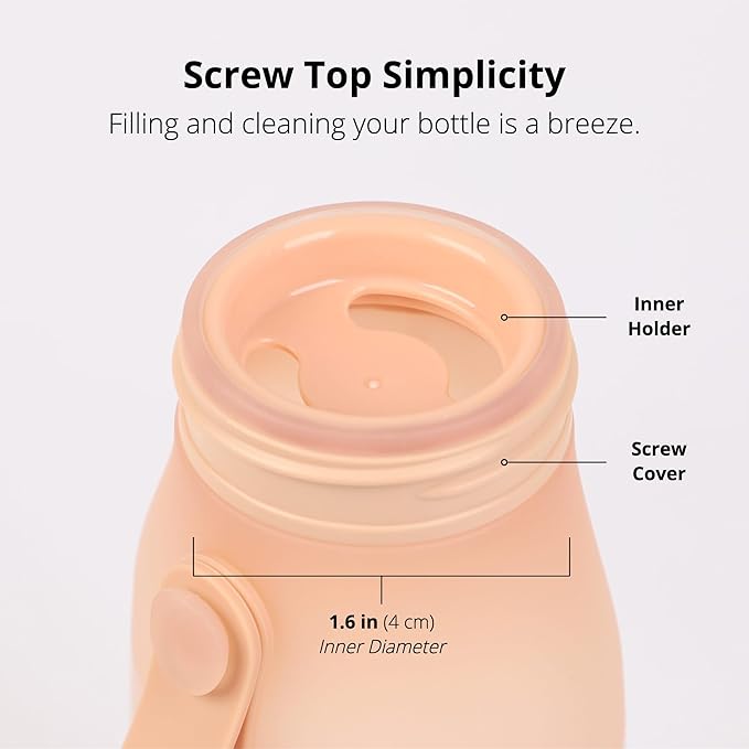 BLUE GINKGO Collapsible Water Bottle – Lightweight, Foldable Silicone Bottle - Image 5