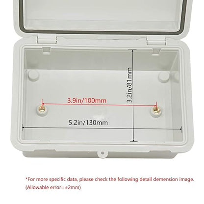 Zulkit 2pcs Junction Box ABS Plastic Dustproof Waterproof IP65 Electrical Boxes - Image 5
