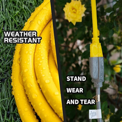 Extension Cord Weatherproof, UL Certified, 12 Gauge 3FT Yellow 3 Prong Heavy - Image 3