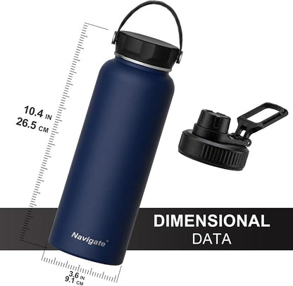 Navigate 40 oz Insulated Stainless Steel Sports Water Bottle - Image 3