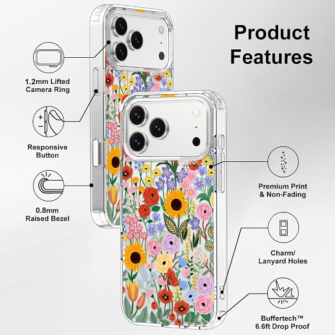 MOSNOVO for iPhone 17 Pro Max Case | Military Grade 6.6ft Drop Tested | Camera - Image 7
