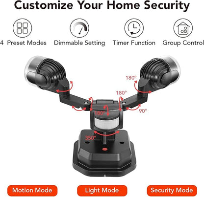 OREiN Motion Sensor Outdoor Lights, AC Smart WiFi Flood Lights Outdoor Connect - Image 8