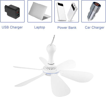 Silent USB Powered Ceiling Canopy Fan - Image 5