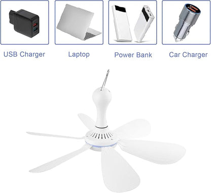 Portable Ceiling Fan USB Powered Canopy Fan - Image 5