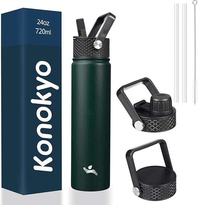 Konokyo Insulated Water Bottle 24oz Stainless Steel Sport Bottles by Konokyo
