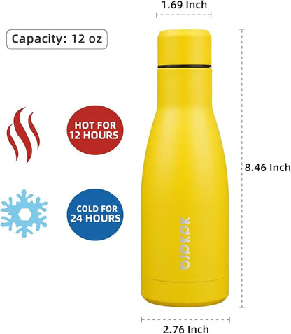BJPKPK 12oz Water Bottles Stainless Steel Double Wall Vacuum Insulated Small - Image 2
