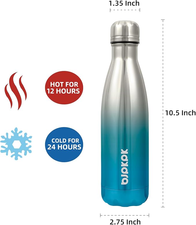 BJPKPK 17oz Insulated Stainless Steel Water Bottles, Sports Water Bottles Keep - Image 3