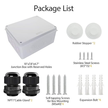 LeMotech Junction Box, Electrical Box IP65 Water Resistant Dustproof ABS - Image 7