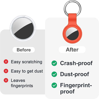 Linsaner Case for AirTag 2nd Gen & 1st Gen, Silicone Holder Keychain Key Ring - Image 2