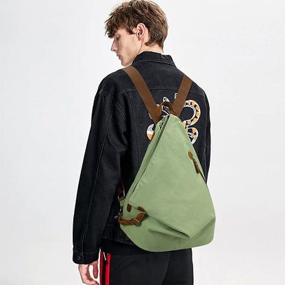 KL928 Canvas Vintage Backpack – Large Casual Daypack Outdoor Travel Rucksack - Image 8