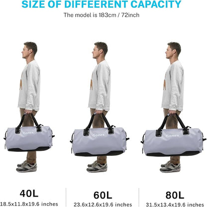 Gonex 40L 60L 80L Extra Large Waterproof Duffle Travel Dry Duffel Bag Heavy - Image 5