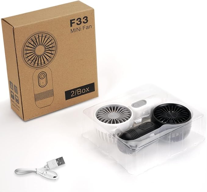 Mini Portable Fan 2 Pack, Cute Handheld Fan Battery Operated Lightweight Small - Image 7