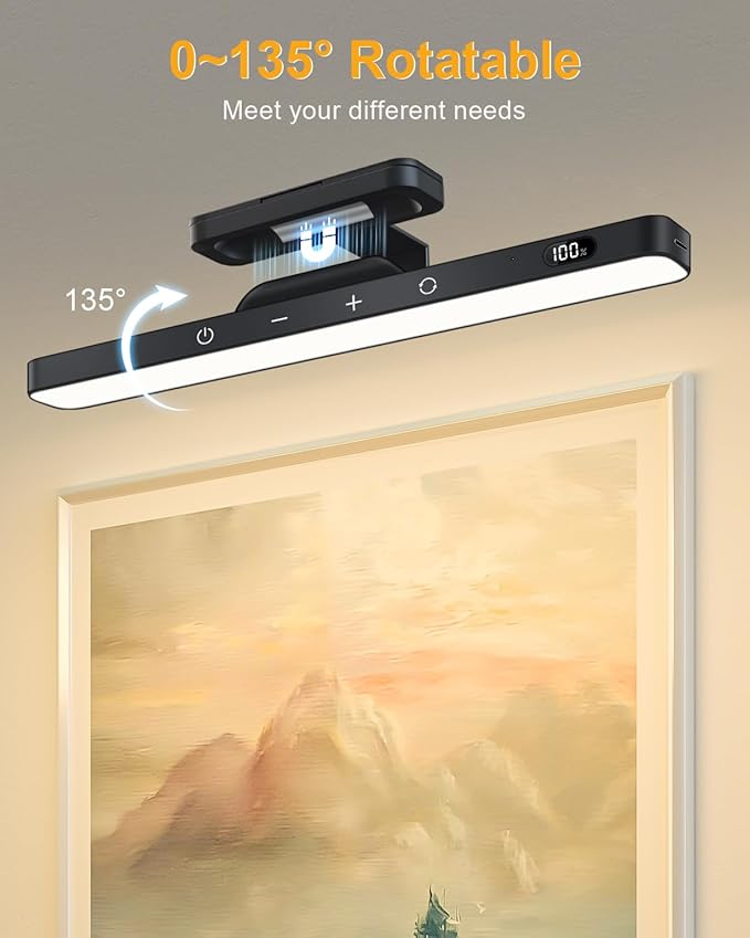 WILLED 3W Picture Lights for Wall, Rechargeable Battery Operated Picture Light - Image 5