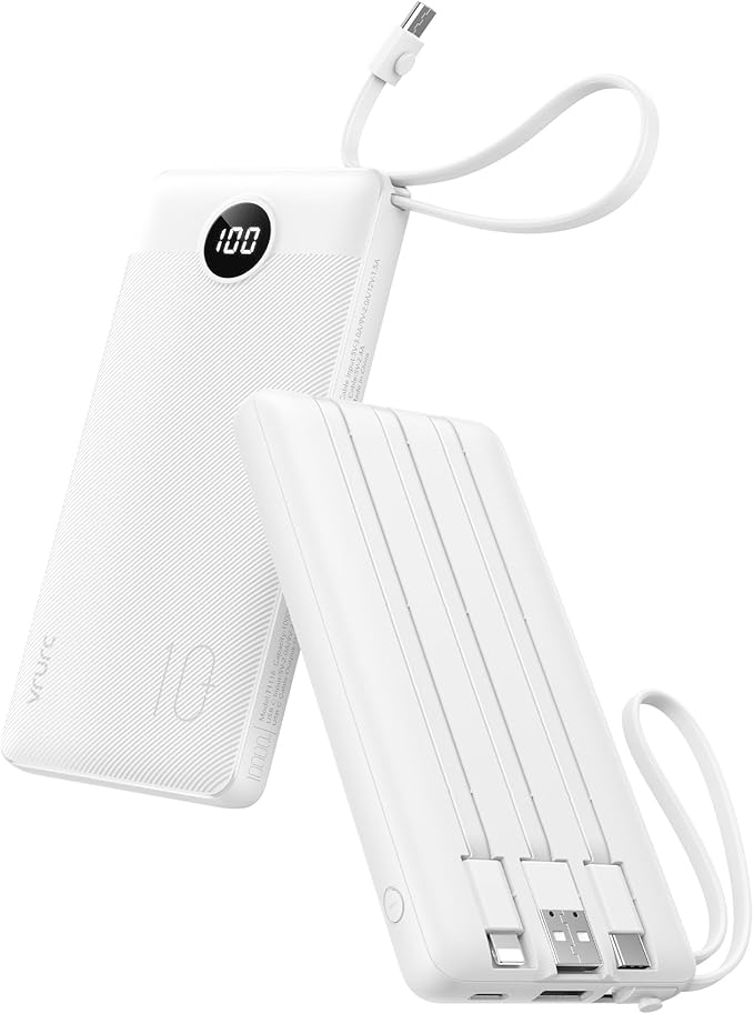 VRURC Portable Charger Power Bank, USB C Battery Pack 10000mAh, 5 Outputs 2 by Home