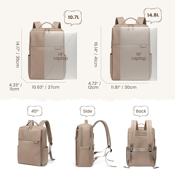 Laptop Backpack for Women, Work Business Traval Computer Backpacks - Image 2