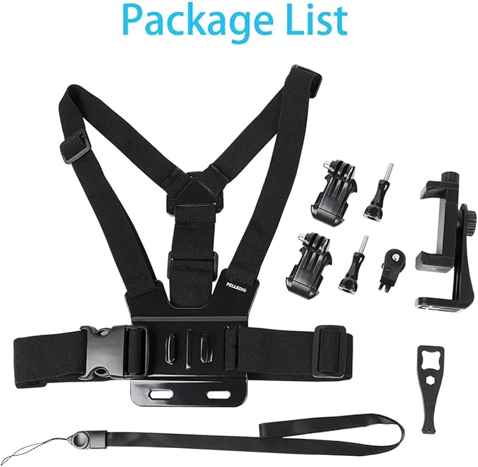PellKing Mobile Phone Chest Mount Harness Strap Holder Cell Phone Clip Action - Image 6
