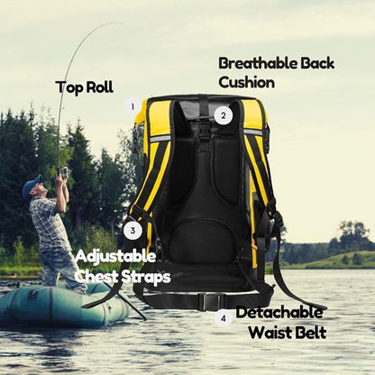 Waterproof Dry Bag Backpack for Kayaking, Roll Top Kayak Dry Backpack, Floating - Image 3
