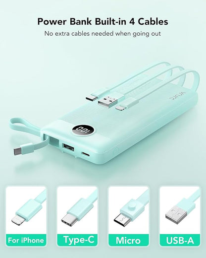 VRURC Portable Charger for iPhone, Compact Travel Power Bank 10000mAh, USB C - Image 2