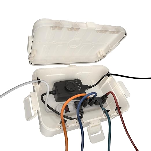 Flemoon Large Outdoor Electrical Box, IP54 Waterproof Outdoor Extension Cord by FLEMOON