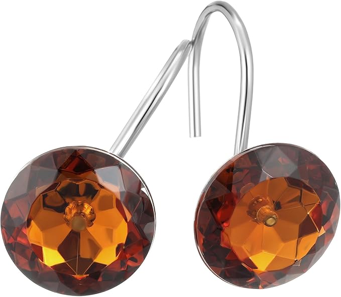 MitoVilla Dark Brown Shower Curtain Hooks Rings, Metal Shower Hooks by MitoVilla