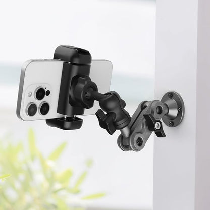 Wall Mount Phone Holder Drilling Base Heavy Duty iPhone Stand, 360° Adjustable - Image 4