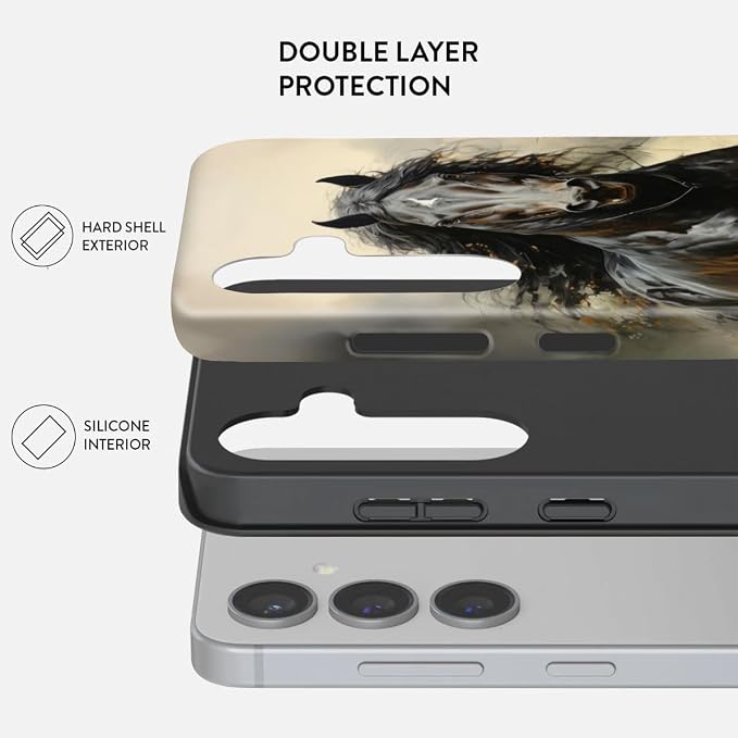 Compatible for Samsung Galaxy S25 Plus 5G Case, Dual Layer Heavy Duty 2 in 1 - Image 2