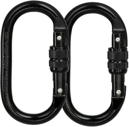 Heavy Duty Locking Climbing Carabiner Clip CE Rated 25 kN 5600 LB Rugged by BYANG