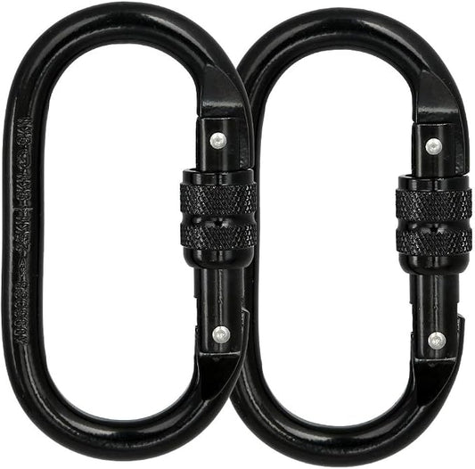 Heavy Duty Locking Climbing Carabiner Clip CE Rated 25 kN 5600 LB Rugged by BYANG