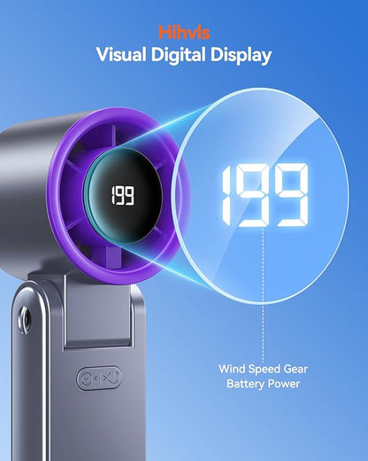 Portable Handheld Turbo Fan, 199 Gear Speed, 24 Hs Cooling Time, 5500mAh - Image 4