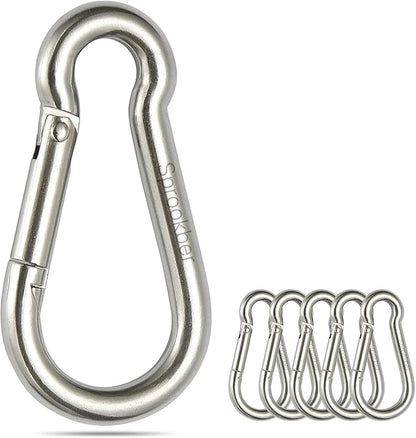 sprookber Stainless Steel Spring Snap Hook Carabiner by Sprookber