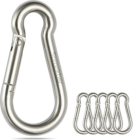 sprookber Stainless Steel Spring Snap Hook Carabiner by Sprookber