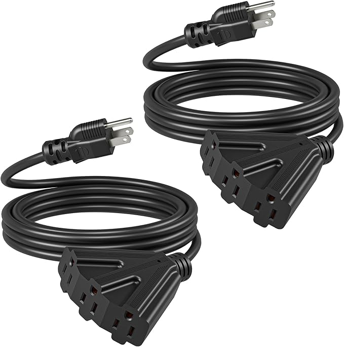 DEWENWILS 10 FT Outdoor Tri-Tap Extension Cord Splitter, Halloween Weatherproof by DEWENWILS