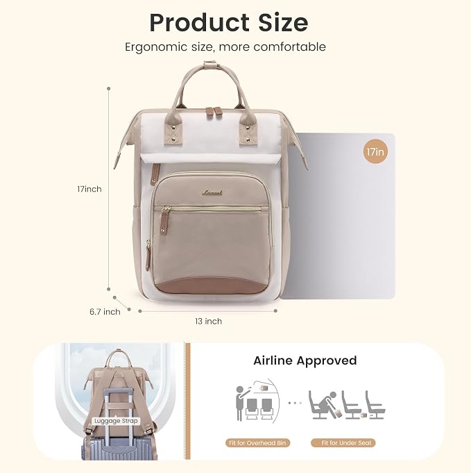 LOVEVOOK Laptop Backpack for Women Work Bag - Image 5