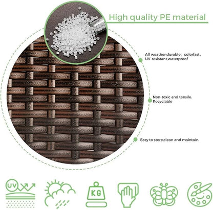 120 Ft Wicker Repair Kit, Plastic Wicker Repair Supplies, Mixed Dark Brown - Image 4